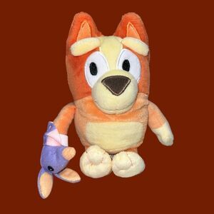 Bluey Friends Bingo With Purple Bunny Puppet Plush 6”